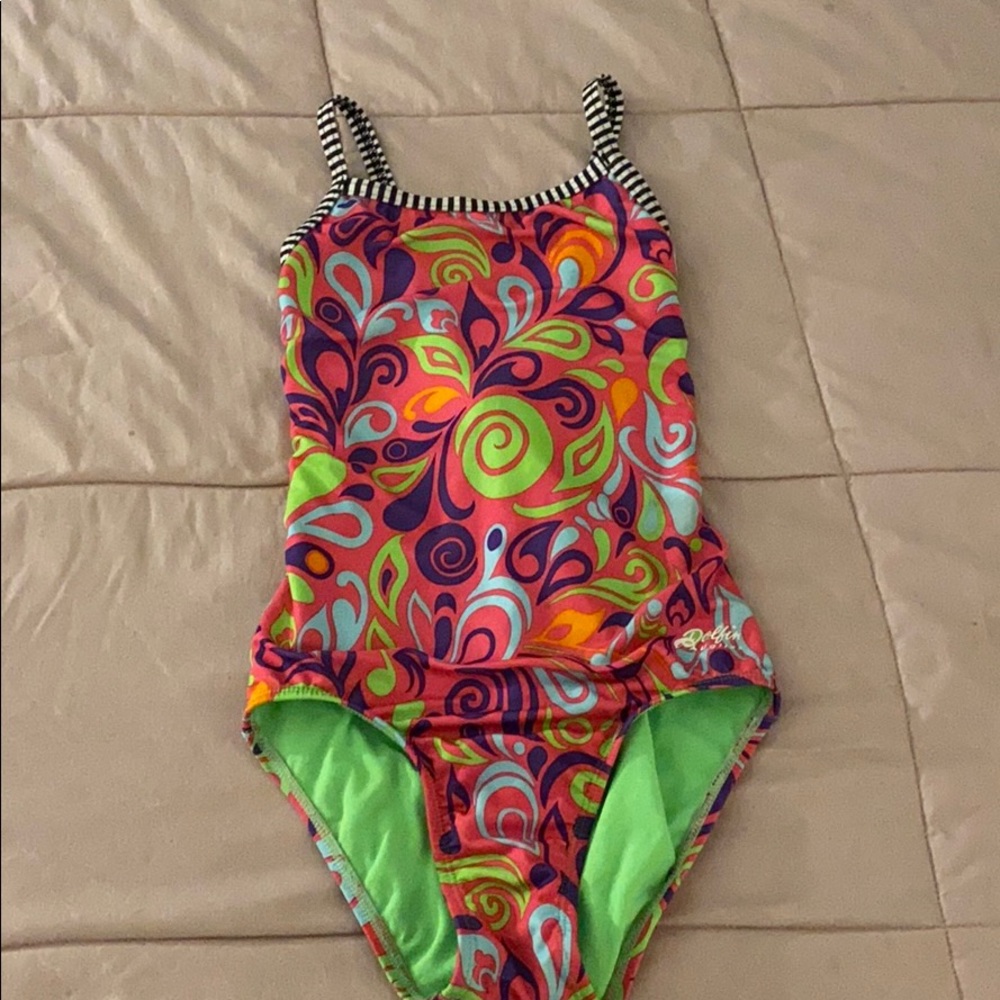 Colorful Dolphin Ugly Bathing suit NWOT